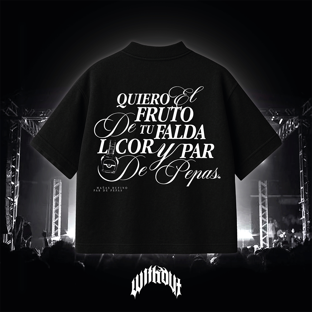 Camiseta Oversize Par De Pepas | Negra