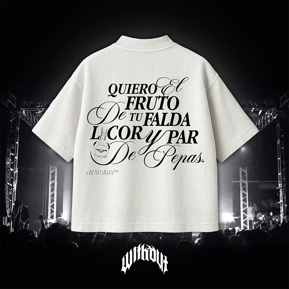 Camiseta Oversize Par De Pepas | Blanca