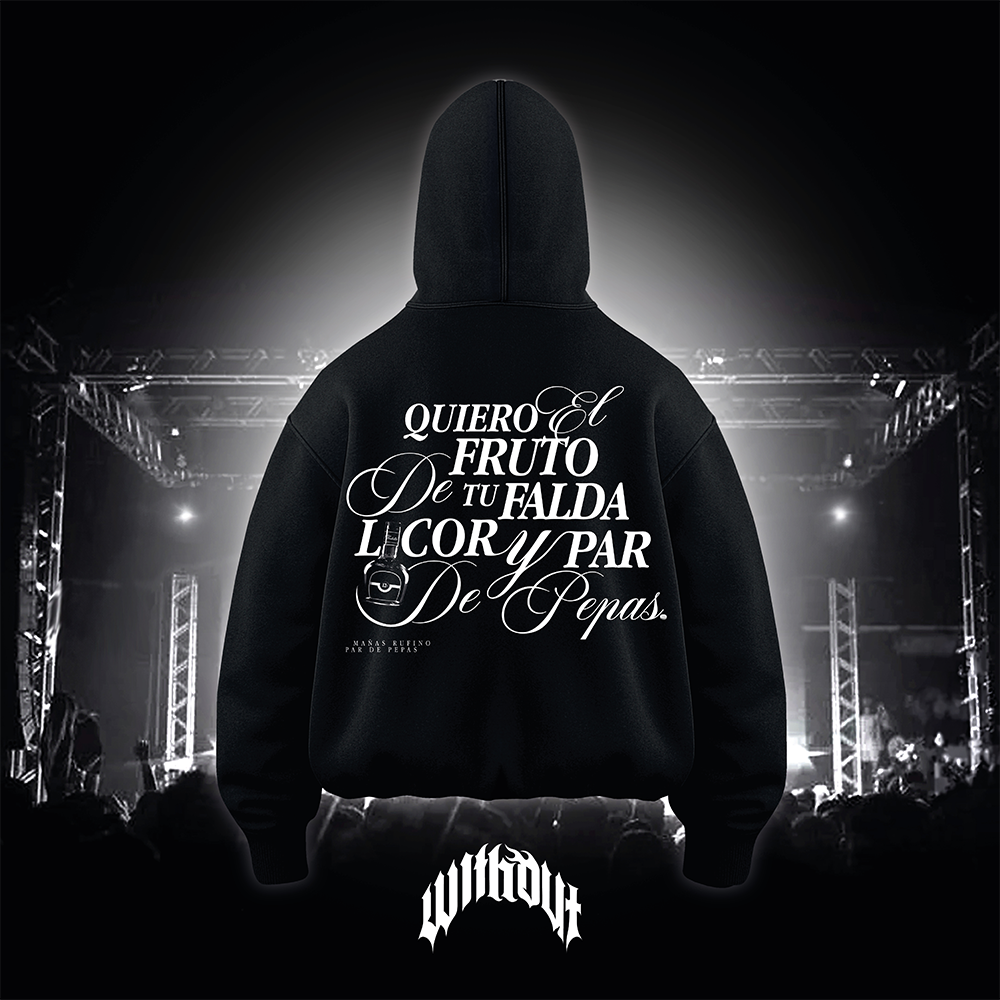 Hoodie Oversize Par de Pepas | Negro