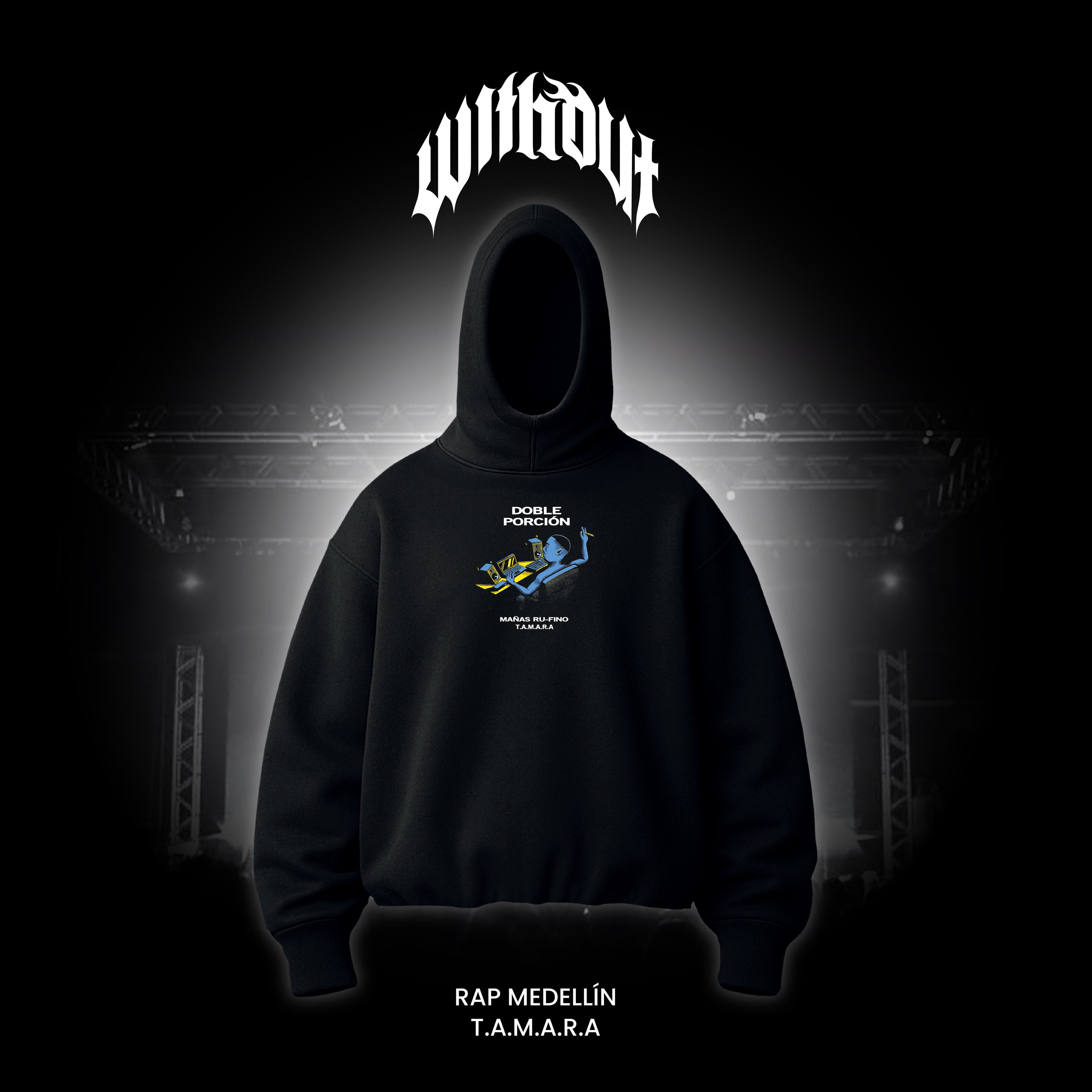 Hoodie Oversize Tamara | Negro