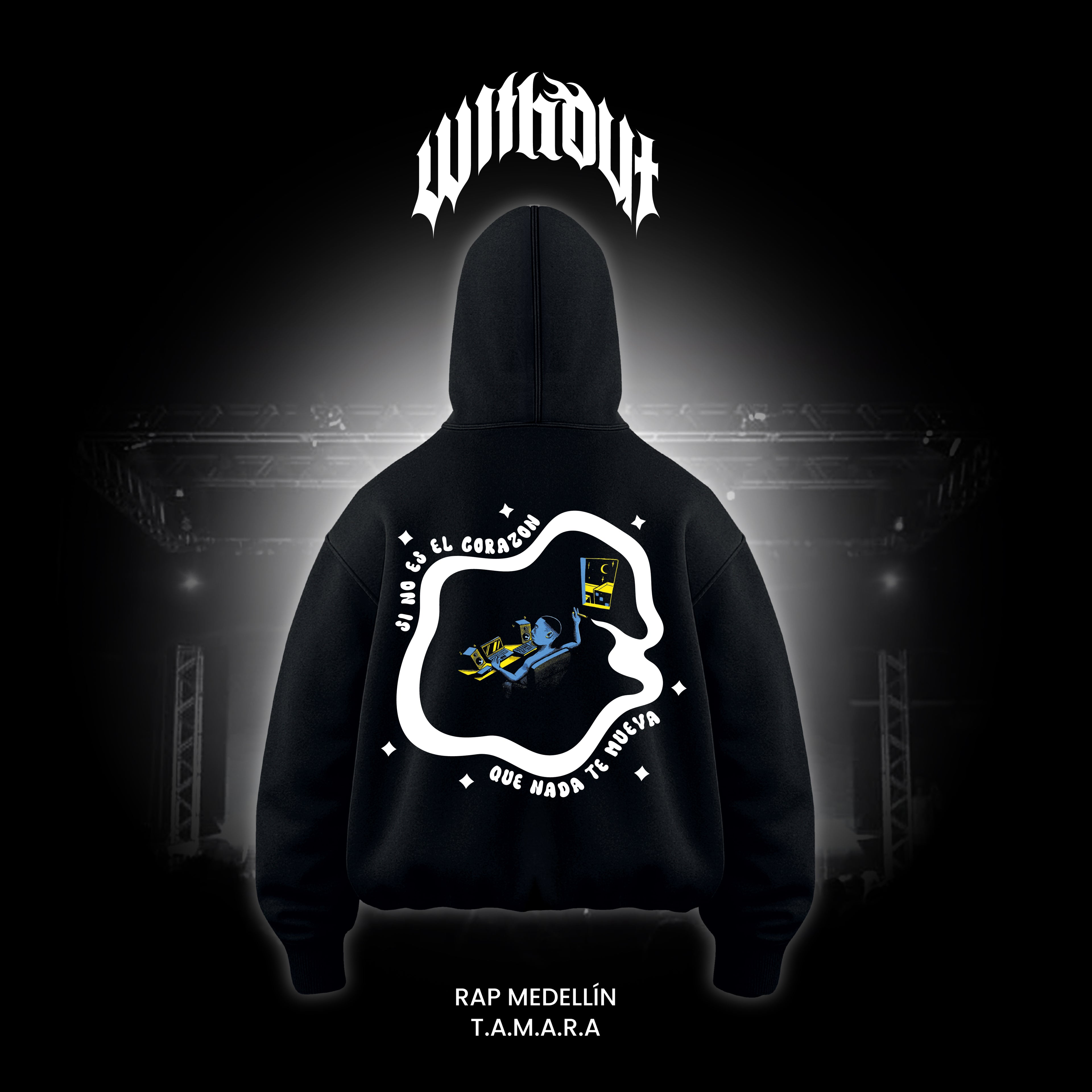 Hoodie Oversize Tamara | Negro