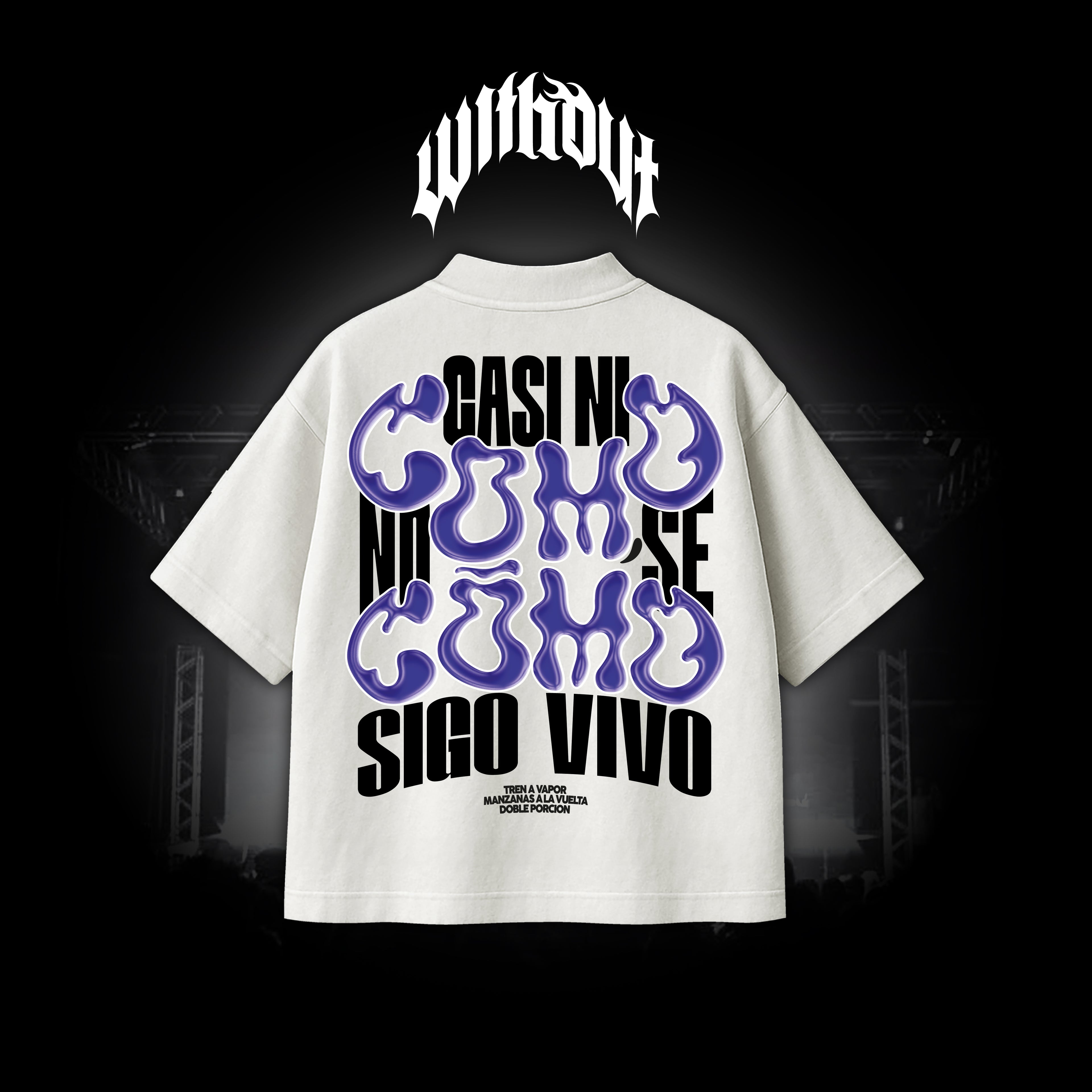 Camiseta Oversize Tren a vapor | Doble Porción